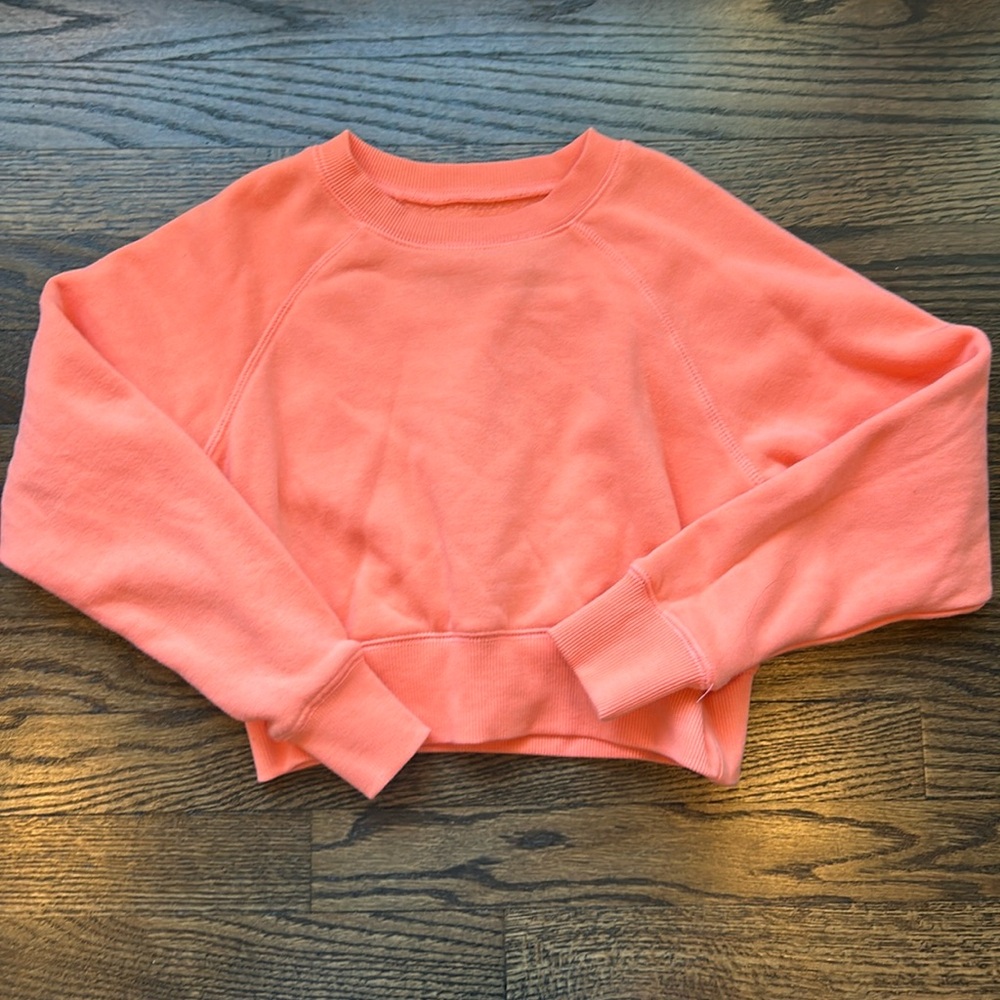 Katie J cropped neon sweatshirt
